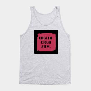 Cogito, Ergo Sum - Latin Phrase in Viva Magenta Tank Top